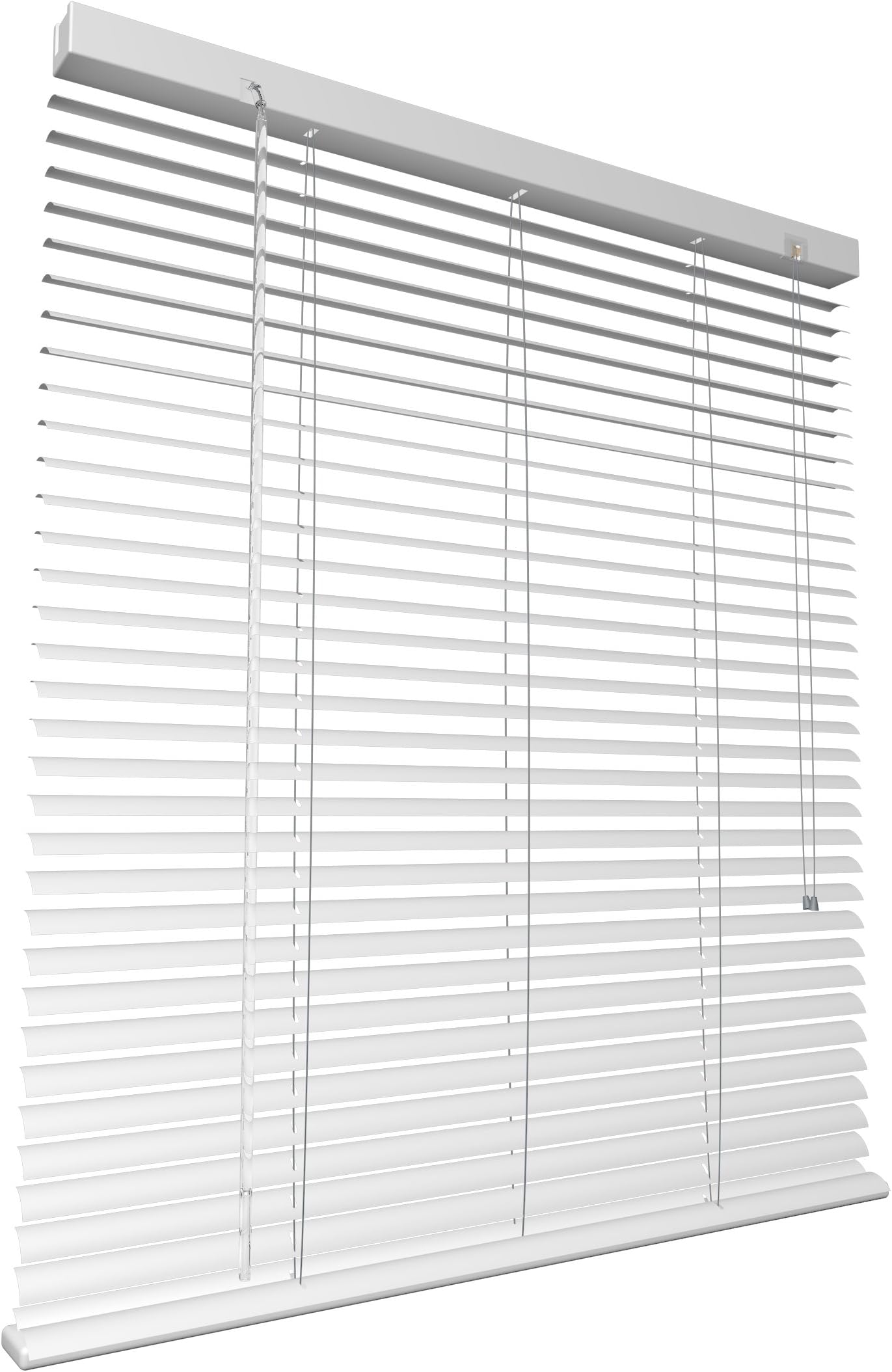 Levivo aluminium blind with pull cord, White, 31.5 x 51.2 in (80 x 130 cm)