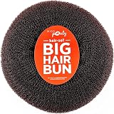 Miss Pouty 5-6 Inch Wide Big Hair Bun Donut Bridal Wedding Hollywood Style Brown view 1