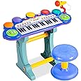 Best Choice Products 37-Key Kids Electronic Musical Instrument Piano Learning Toy Keyboard w/Multiple Sounds, Lights, Microph