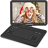16.9'' Portable DVD Player with 14.1” HD Large Swivel Screen, DVD Player Portable with Screen Buttons for Easy Control, 6 Hrs