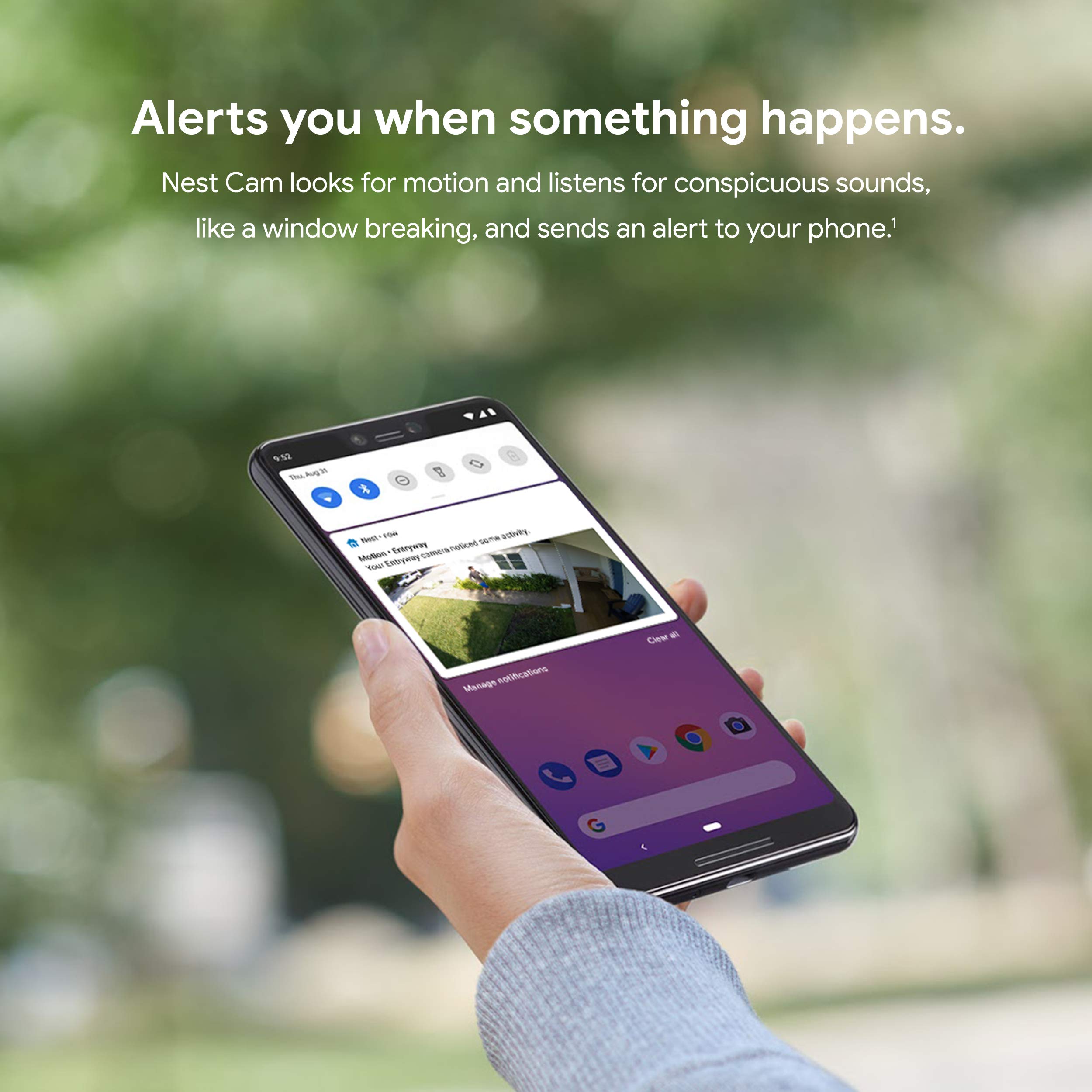 Google Nest Cam Outdoor - 1st Generation - Weatherproof Camera - Surveillance Camera with Night Vision - Control with Your Phone