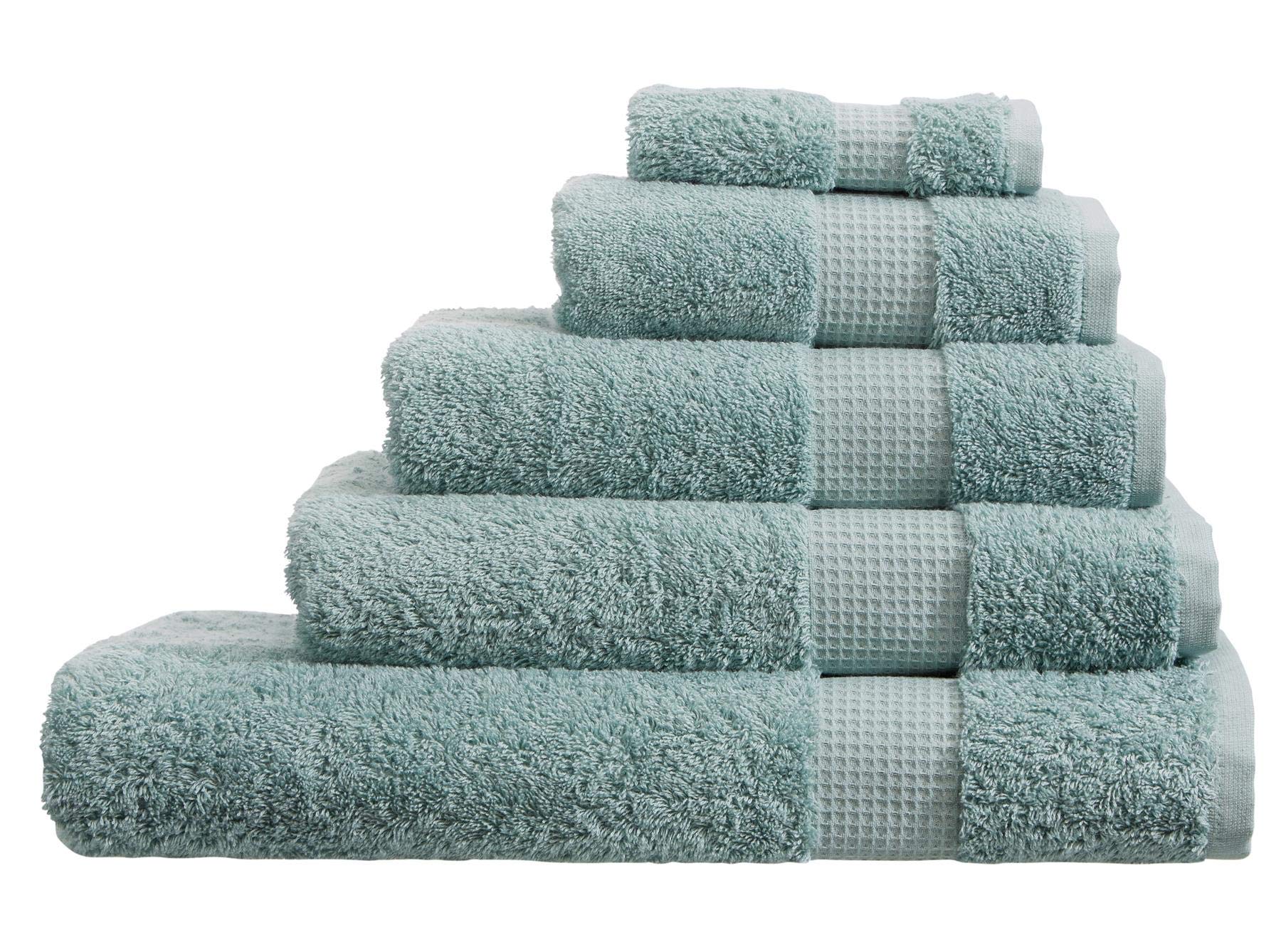 Olivia Rocco Egyptian Cotton Towels, Luxe Collection Towel 700 GSM, 4 Pack Face Cloths Duck egg