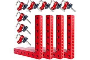 VDSFAND 90 Degree Clamp Corner Clamp - Right Angle for Woodworking 4 Pack 5.5"x 5.5" Aluminum Alloy Woodworking Corner Clamps Wood Working Tools and Equipment L Square Aluminum Angle Clamp Tool #2