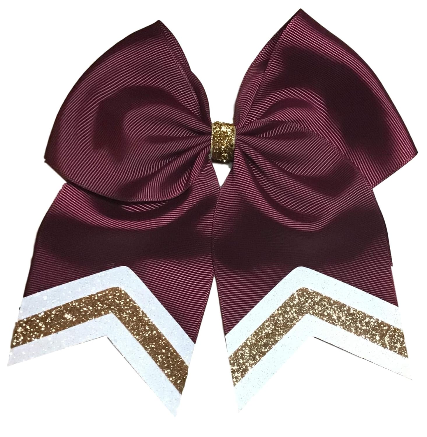 Amazon Com Uniform Maroon Hair Bows With Glitter Tips Maroon