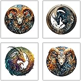 XERE 20 Pcs Capricorn Zodiac Sign Stickers, 2.5