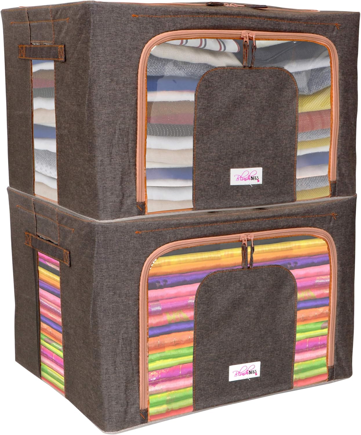 BlushBees® Living Box Wardrobe Organizer, Cloth Storage Bags with Zip