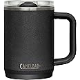 CamelBak Thrive Leak-Proof 16 oz Mug, Insulated Stainless Steel - For travel, coffee, tea, hot beverages - Spill Proof - Cup-holder Compatible, Black