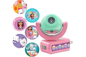 Projectables Gabby's Dollhouse LED Kids Night Light, Projector, Plug-in, Dusk-to-Dawn Sensor, for Bedroom, Bathroom, Playroom, Toyroom, 80079
