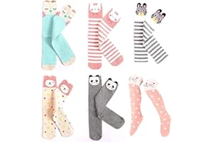 Julianana Kids Knee High Socks 6 Pack Cute Stockings for 3-8 Years Girls