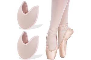 TUCNOEU 1 Pair Soft Ballet Toe Pads Foot Care Toe 3.54 x 3.15inch High Heels Toes Caps Toes Pads for Pointe Shoes,Forefoot Wrap Pad for Women Girls,Half Pad, Sponge Insoles