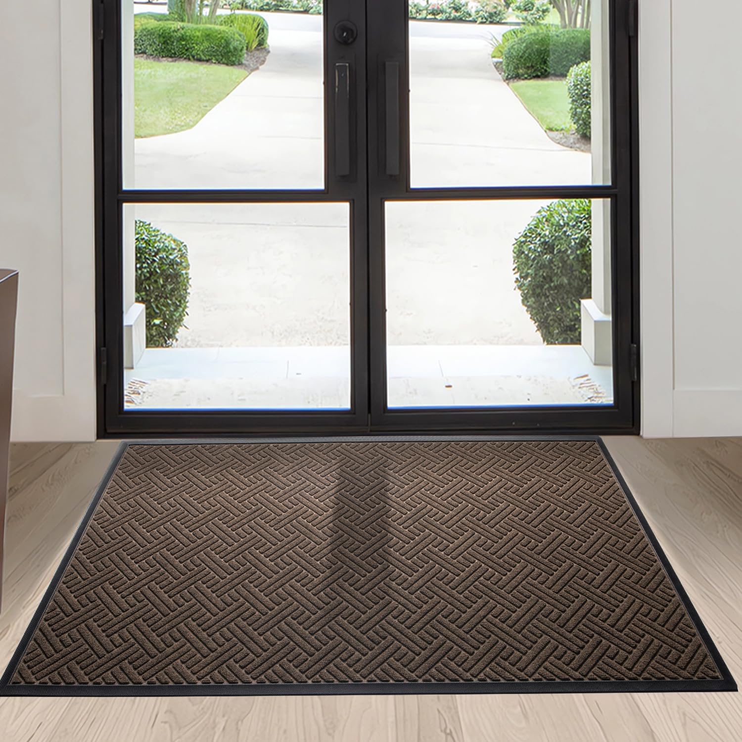 Photo 1 of *Minor Damage*
Front Door Mat Indoor Outdoor Entrance, Welcome Mat for Entryway, Stain and Fade Resistant, Heavy Duty Absorbent Door Mat, Non Slip Door Mats Outdoor, Entry Doormat, 47x32 Inch, Brown