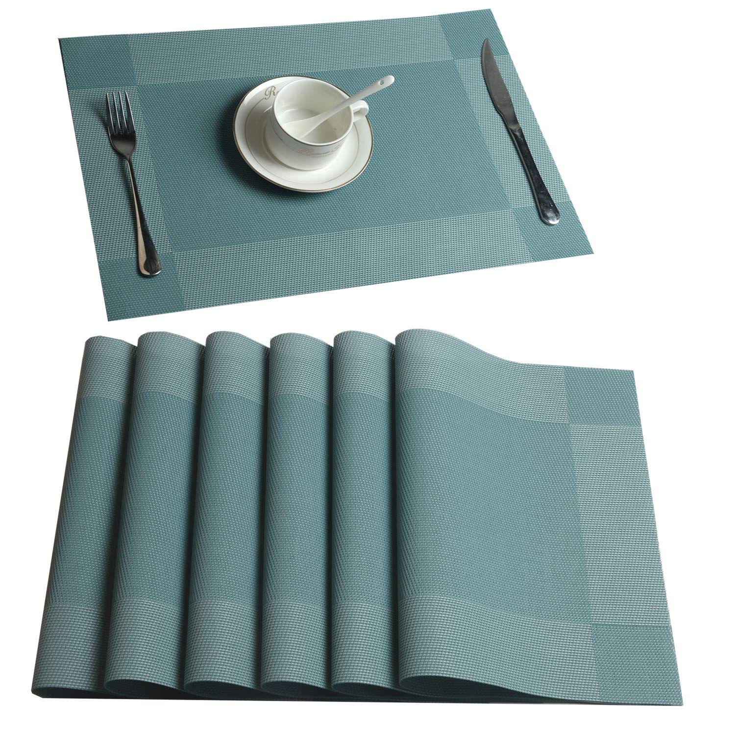 Best cloth blue green placemats for dining table