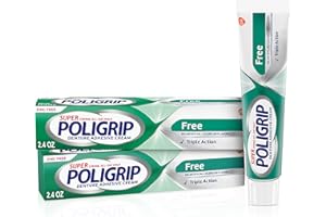 Super Poligrip Original Formula Zinc Free Denture Adhesive Cream, 2.4 ounce (Pack of 2)