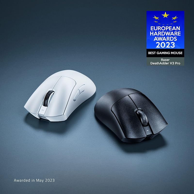 DeathAdder V3 Pro - Mouse leggero per E-Sport Ergonomico Wireless (Design Leggero da 63 grammi, Sensore Ottico Focus Pro 30K, Interruttori del Mouse Gen-3, Wireless HyperSpeed) Nero — foto 4 di 8