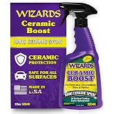 Wizards Ceramic Boost Spray Sealant - Nano Ceramic Coating Booster - 22 oz | Works as a Hydrophobic Booster for Ceramic Coatings or as a Standalone Sealant, Paint, Chrome, Glass, Metal, Plastics