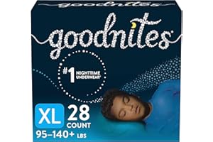 Huggies Goodnites Boys Bedwetting Night Time Underwear, Goodnites, XL (95-140+ lb.), 28 Ct