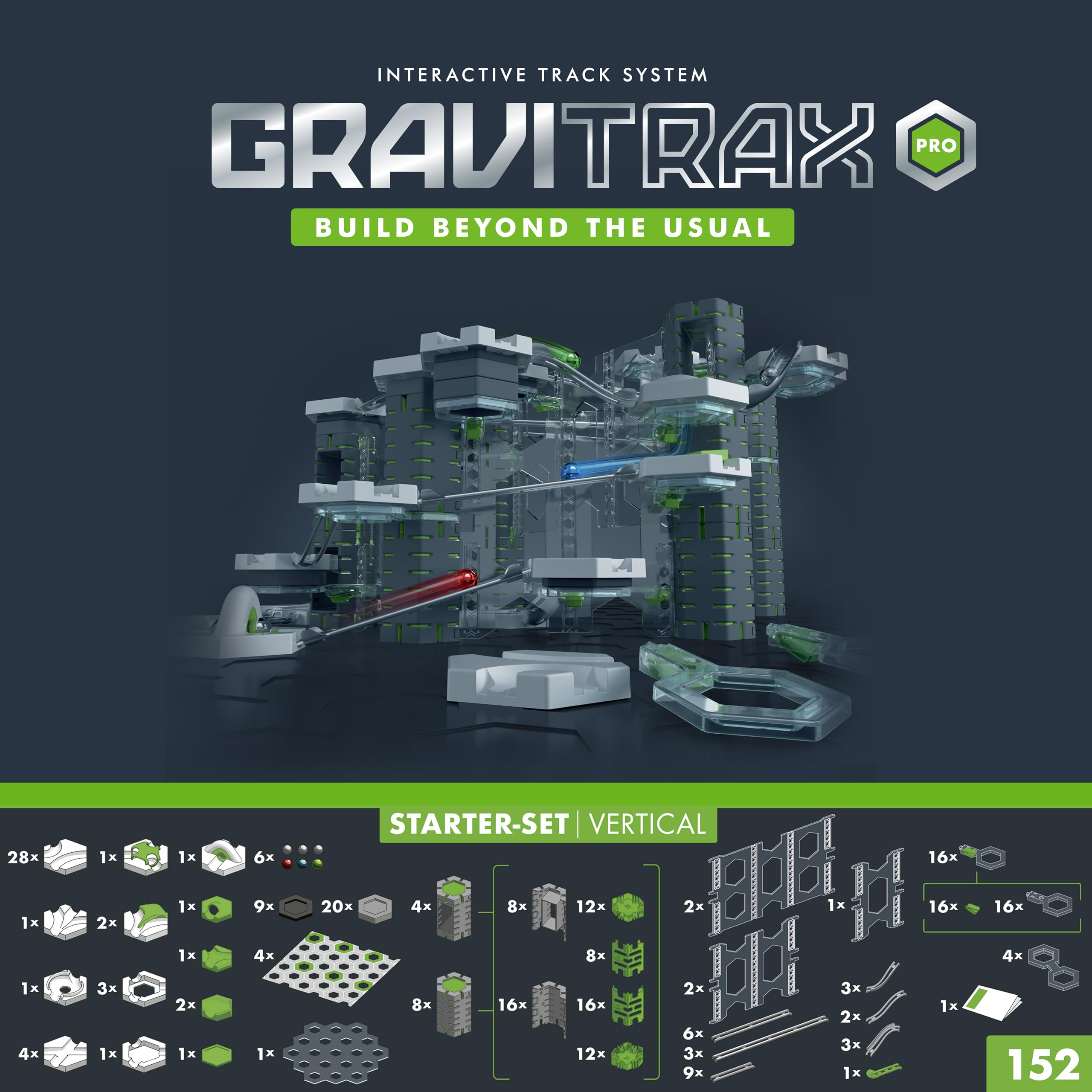 Ravensburger GraviTrax PRO Starter Set - Gravity & Magnetic Marble Game - MESH Accredited STEM Toy for Kids - Brain-Building, Educational Gift - Engages Critical Thinking, Problem Solving - Ages 8+