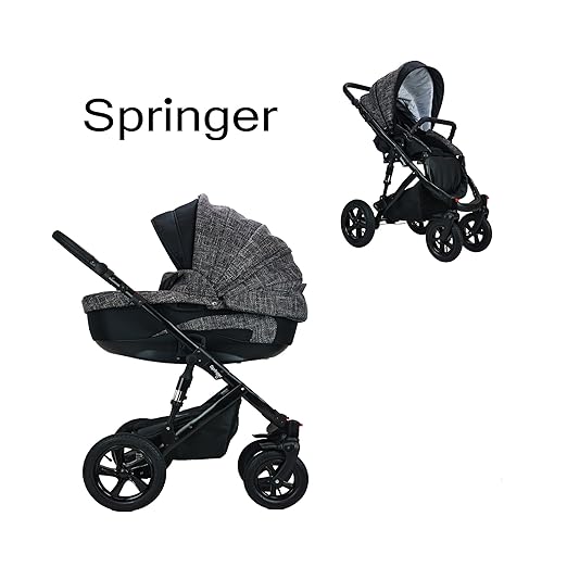 Springer CityPlus | Kinderwagen 2 in 1 Kombikinderwagen | Luftreifen | (1. London)