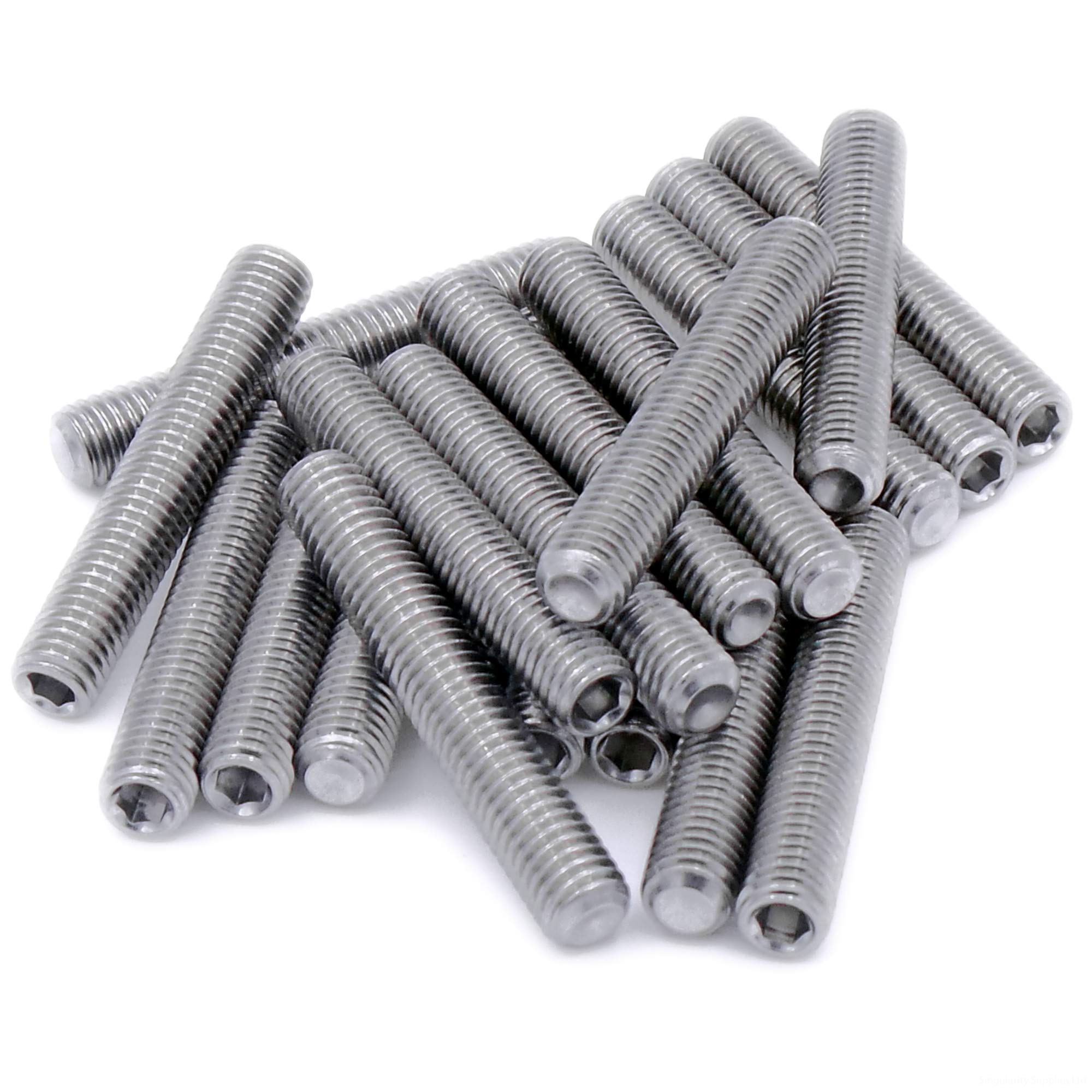 M10 (10mm x 12mm) Hex Socket Grub Screw (Cup Point) - Stainless Steel (A2) (Pack of 20)