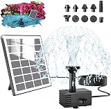 SZMP Solar Fountain Pump Kit 2026 Upgraded 10 Nozzles 9.84ft Cord Glass Panel