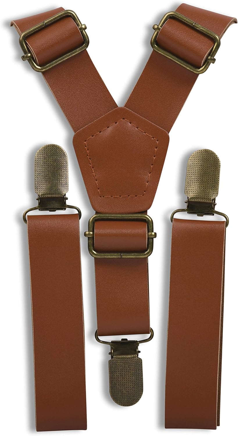 Mens Brown Button Suspenders at Janine Suits blog