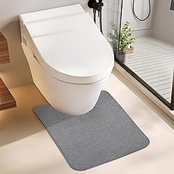 Bosap Toilet Rugs U Shaped Bathroom Rug,Machine