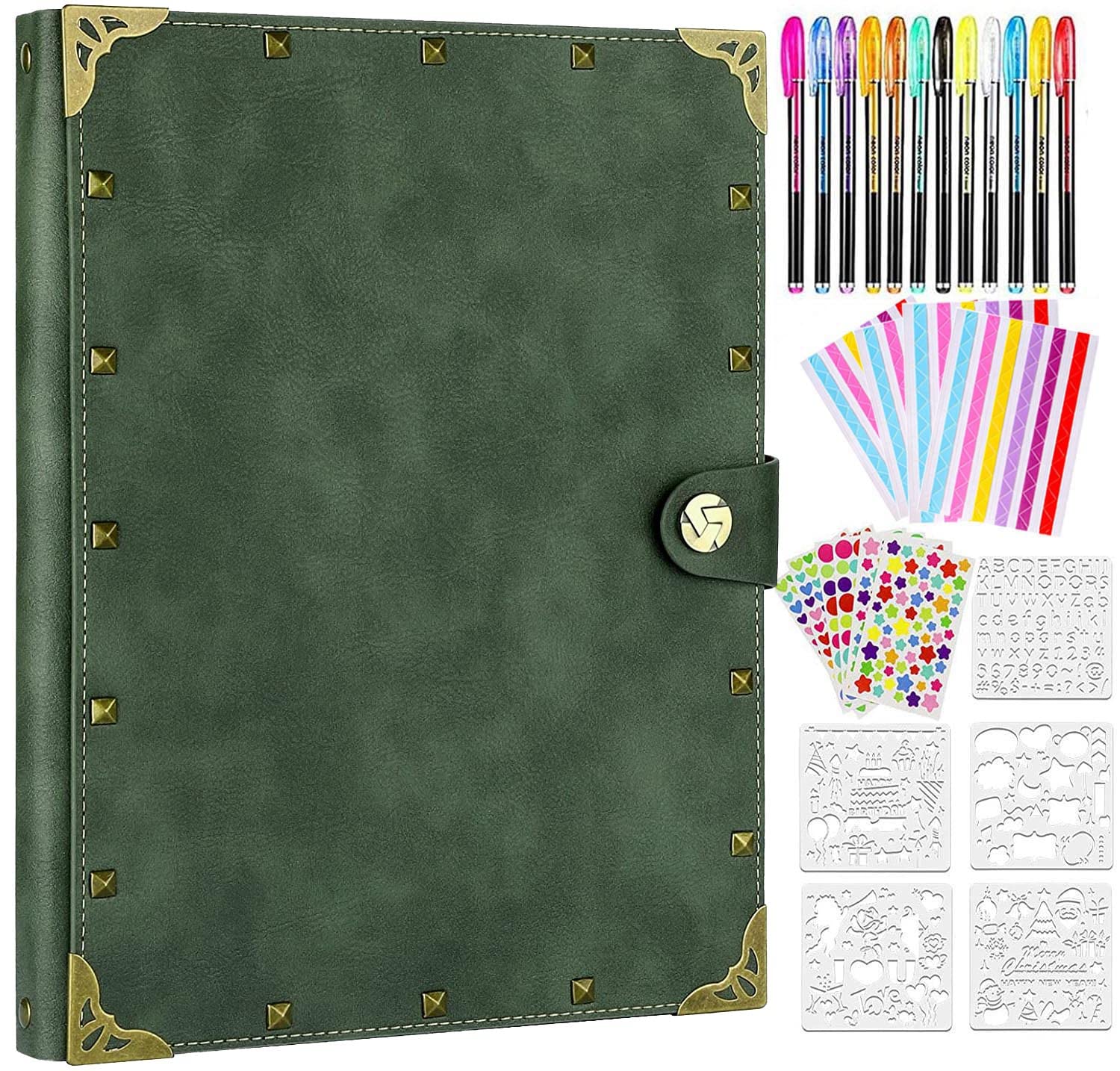 ZEEYUAN Photo Album, Scrapbooking, Soft DIY Leather Photo Album, 60 Black Pages, Family Guestbook, Wedding, Special Christmas, Valentine's Day, Birthday Gifts, Unique Present — image 1