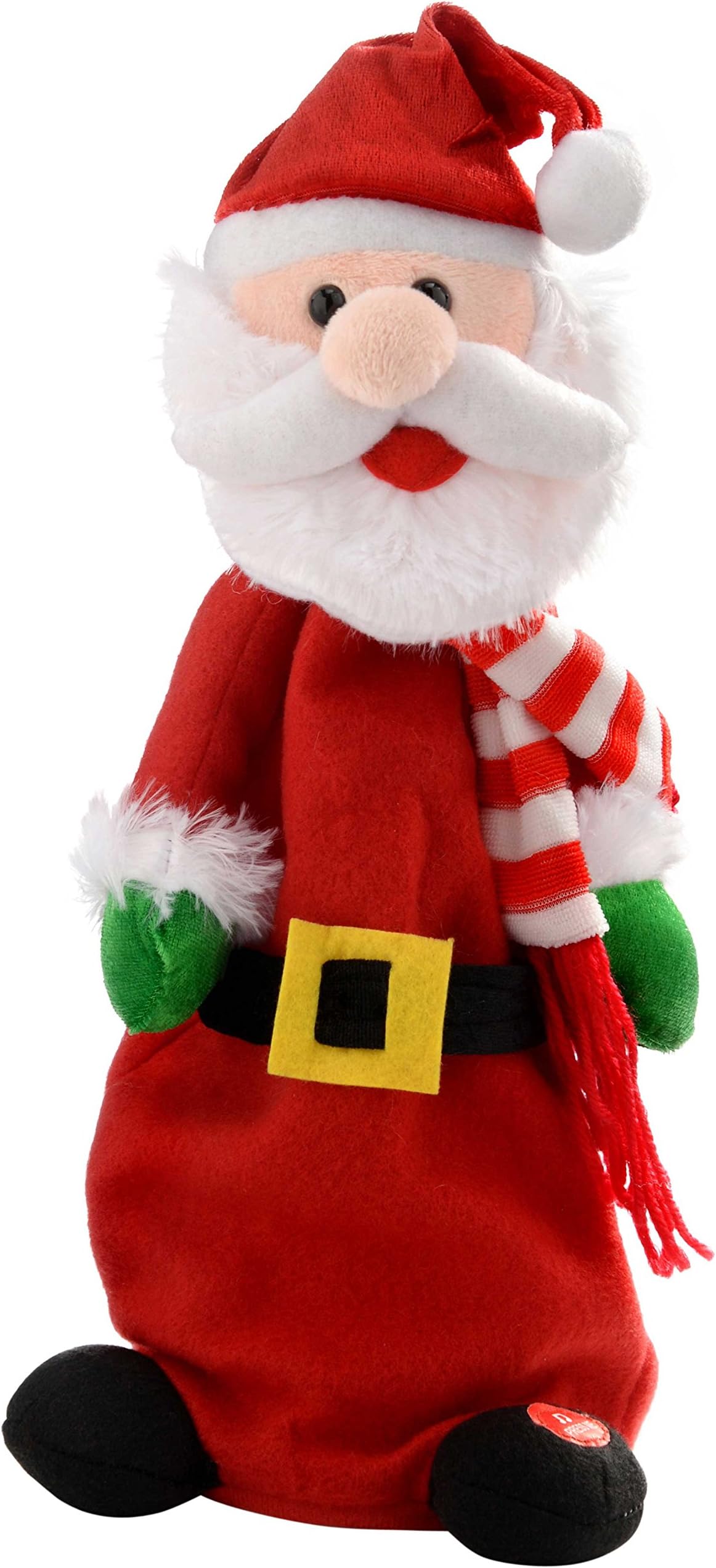 WeRChristmas Jumping and Singing Santa Christmas Decoration - 35 x 15 x 10 cm, Multi-Colour