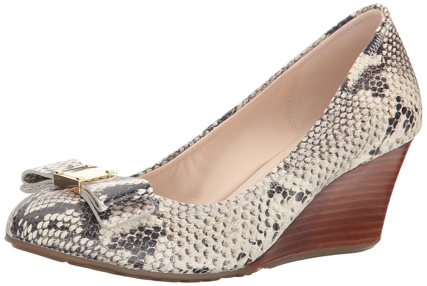 tali grand bow wedge pumps