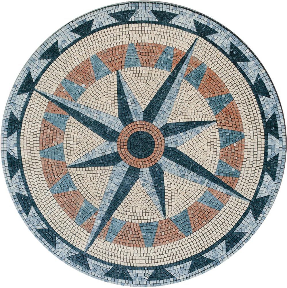 The Compass Marble Mosaic Tiles Wall Bath Home Decor