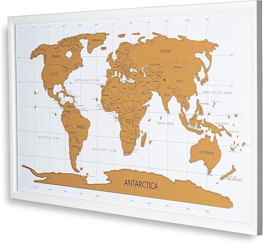 Weltkarte Gerahmt Rubbelkarte 80x40cm Karte Zum Freirubbeln Englisch Weltkarte Gerahmt Rubbelkarte 80x40cm Karte Zum Freirubbeln Englisch