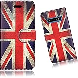 Mobile Gear FOR SAMSUNG GALAXY S10E UNION JACK ST GEORGE UK FLAG GREAT BRITAIN STYLISH PU LEATHER WALLET BOOK CARD CASH DEBIT CREDIT SLOT CASE COVER