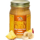 Green Jay Gourmet Monkey Butter - Tropical Fruit Butter Spread - 19 Oz | Handcrafted Small Batch - No Preservatives - Tropical Banana Flavor for Toast, Waffles &amp; Crepes