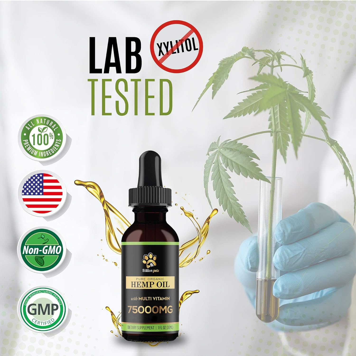 Billion Pets - Hemp Oil for Dogs and Cats - Hemp Oil Drops with Omega Fatty Acids - Hip and Joint Support and Skin Health : Pet Supplies