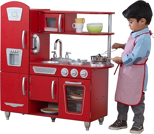kids kitchen red