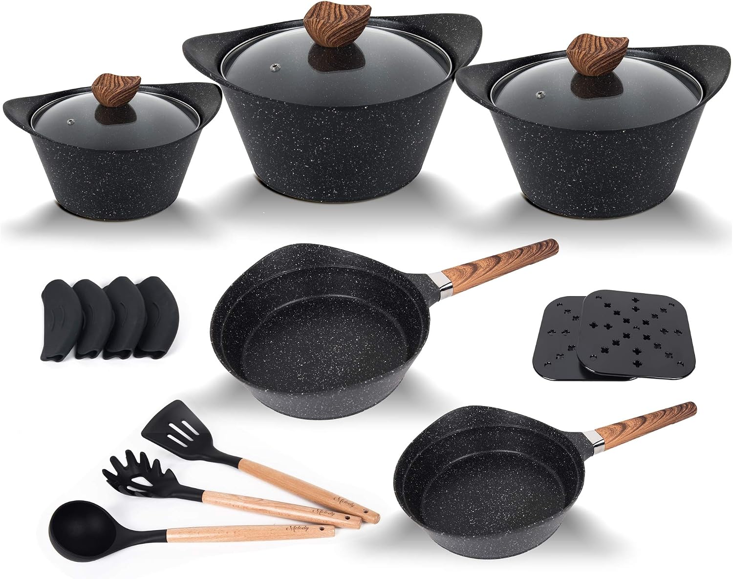 Baumalu Bratpfanne 'Thermo Régul' 24 Cm – Antihaft, Für Alle Herde, Inkl. 5 Jahre Garantie, Schwarz
