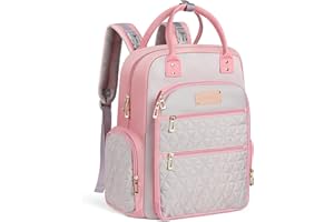 AOMAY Diaper Bag Backpack - Mommy bag for hospital, Travel backpacks, Large Capacity, Multifunctional - Baby Essentials(Pink)