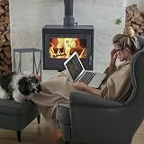 Relaxdays Firewood Storage Stand Grey Metal Log Rack Indoor 80x34x25cm view 3
