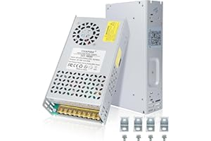 VIXKPIRR DC 24V 25A 600W Power Supply, 110V AC to 24V DC Converter Switching Power Supply Transformer Adapter SMPS Max 25A 600W for LED Strip 3D Printer CCTV Motor Pump