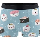 visesunny Mens Underwear Boxer Briefs Pizza Slices Red Mens Trunks Underwear for Men Soft Breathable Comfort S-XXL