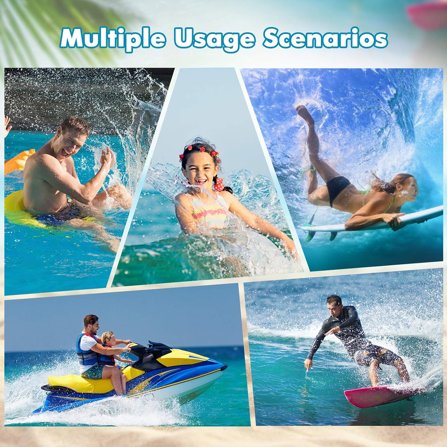 Swimming Ear Plugs, HaYiue 4 Pairs Swimmers Earplugs with Double Waterproof and Sound Hole Design Ear Plugs for Swimming Showering Bathing Surfing Snorkeling for Adult & Children: Health & Personal Care