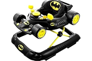 KidsEmbrace Batman Batmobile Baby Activity Walker, DC Comics Car, Music and Lights, Black