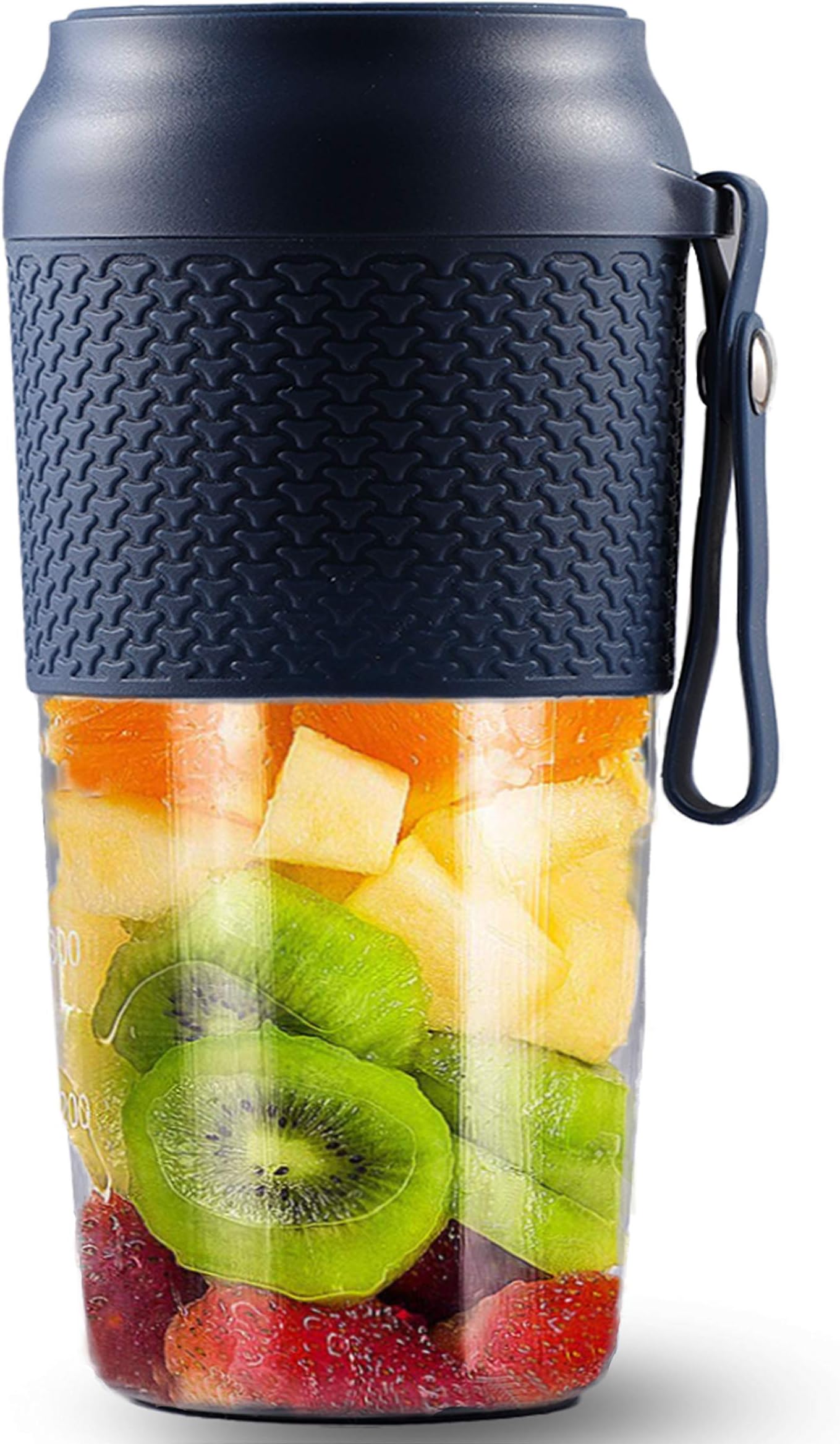 OneJuicer Portable Smoothie Blender, USB Rechargeable Cordless Personal Blender for Smoothies and Shakes, Handheld Small Juicer Cup BPA-Free Mixer 10oz with Stainless Steel Blades 1500mAh for Outdoor Travel Office, Blue