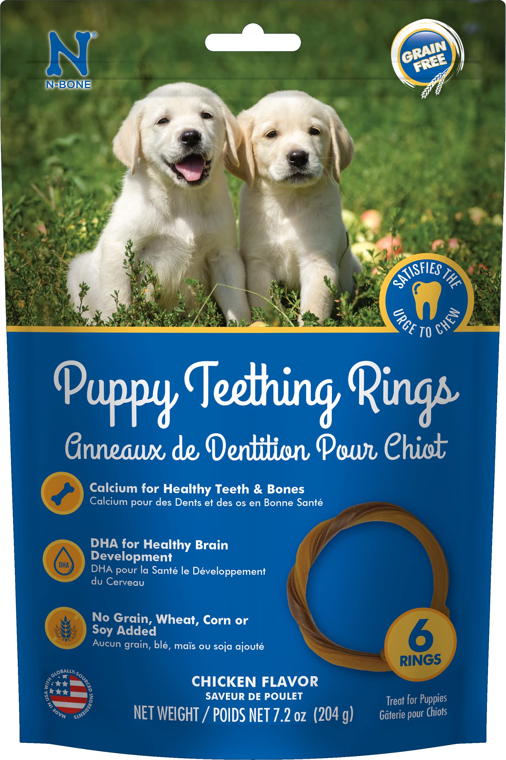 Photo 1 of 1/26 N-Bone Puppy Teething Rings, Grain-Free Chicken Flavor, 6 ct