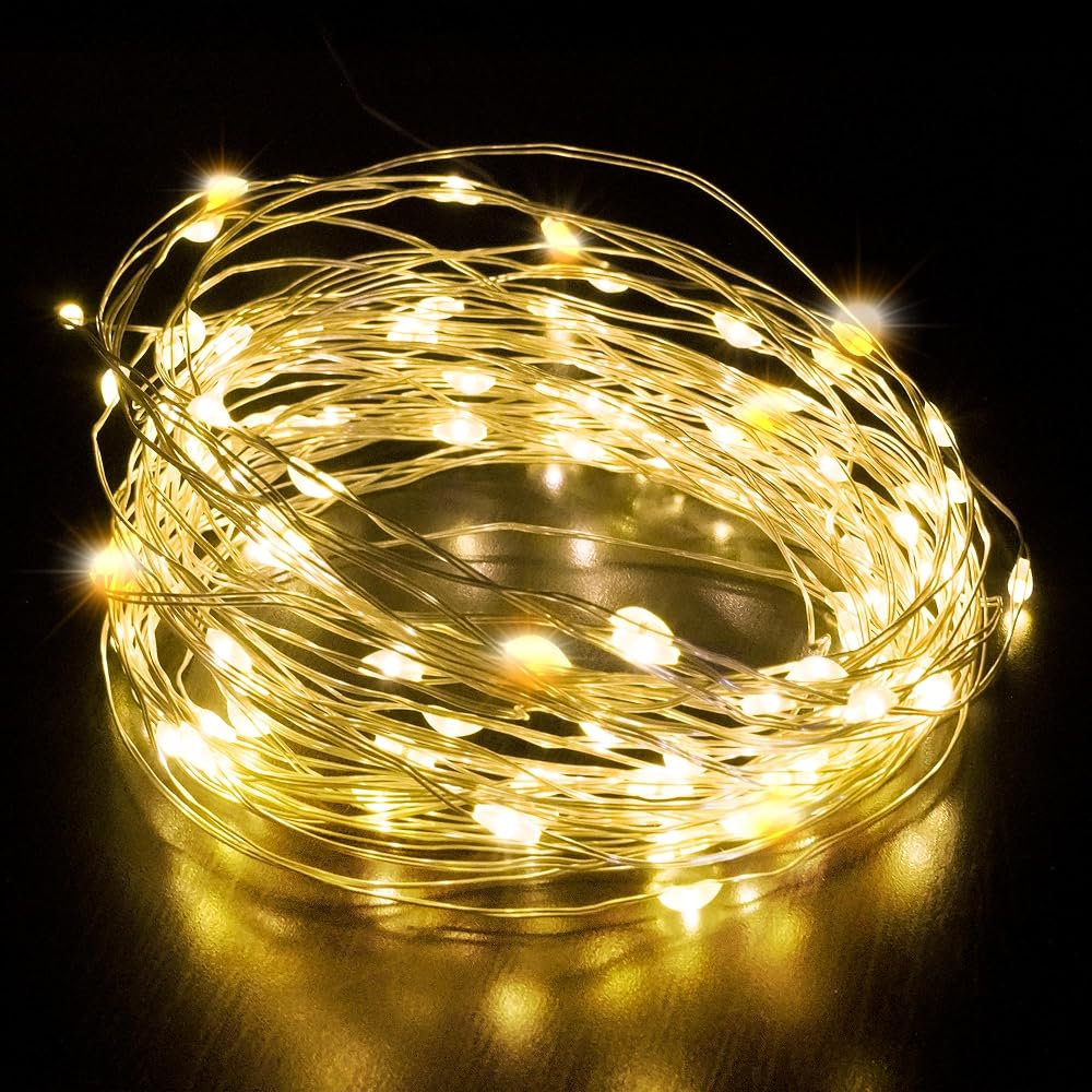 Desiretech 50 LED Battery Powered Christmas Fairy Lights 5M Copper Wire