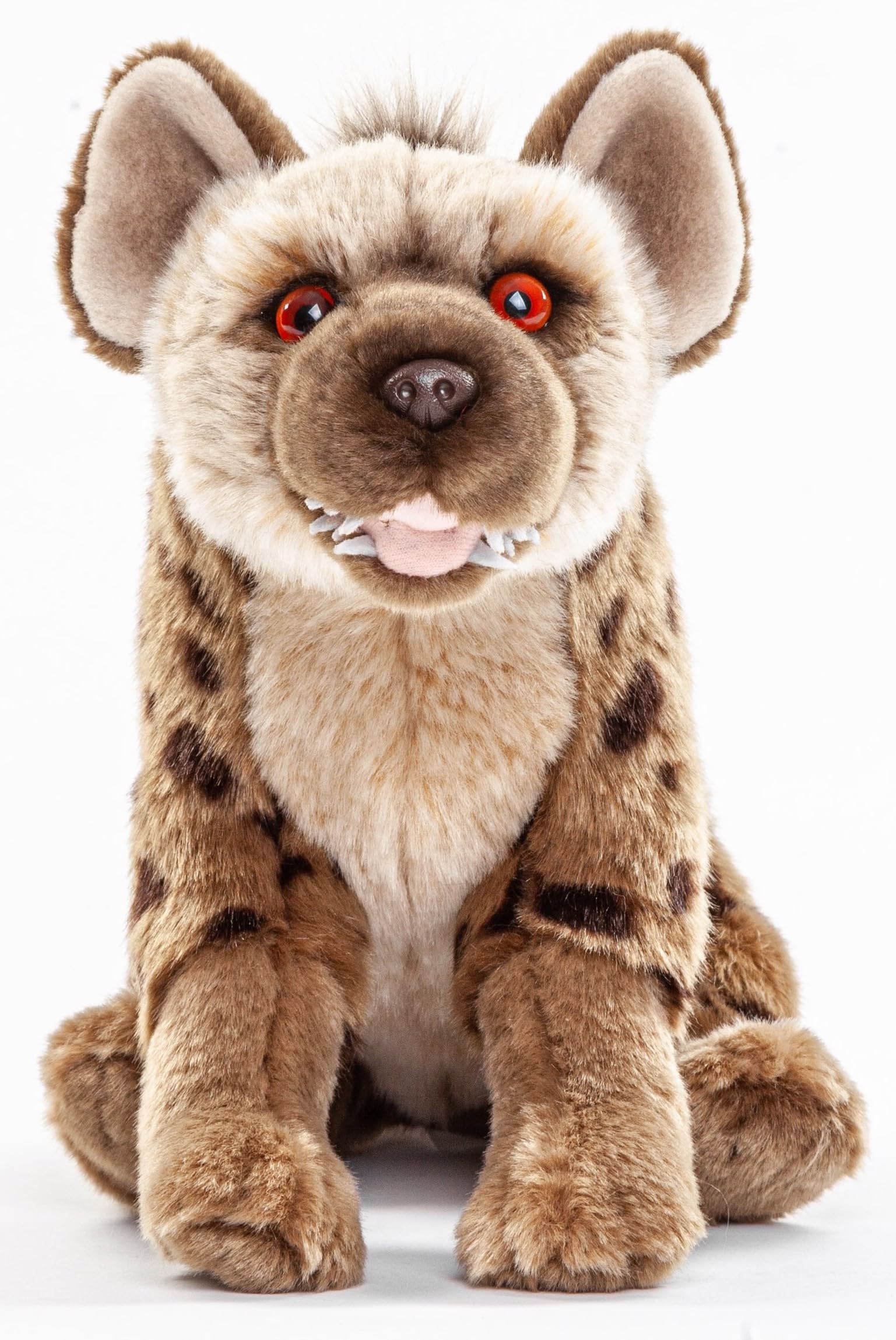 Uni-Toys - Hyena, sitting - 22 cm (height) - plush wild animal - plush toy, cuddly toy