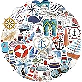 200PCS Cruise Travel Stickers, Waterproof Nautical Stickers, Cruise Ship Vinyl Decals for Journals Scrapbooks Water Bottle Suitcase