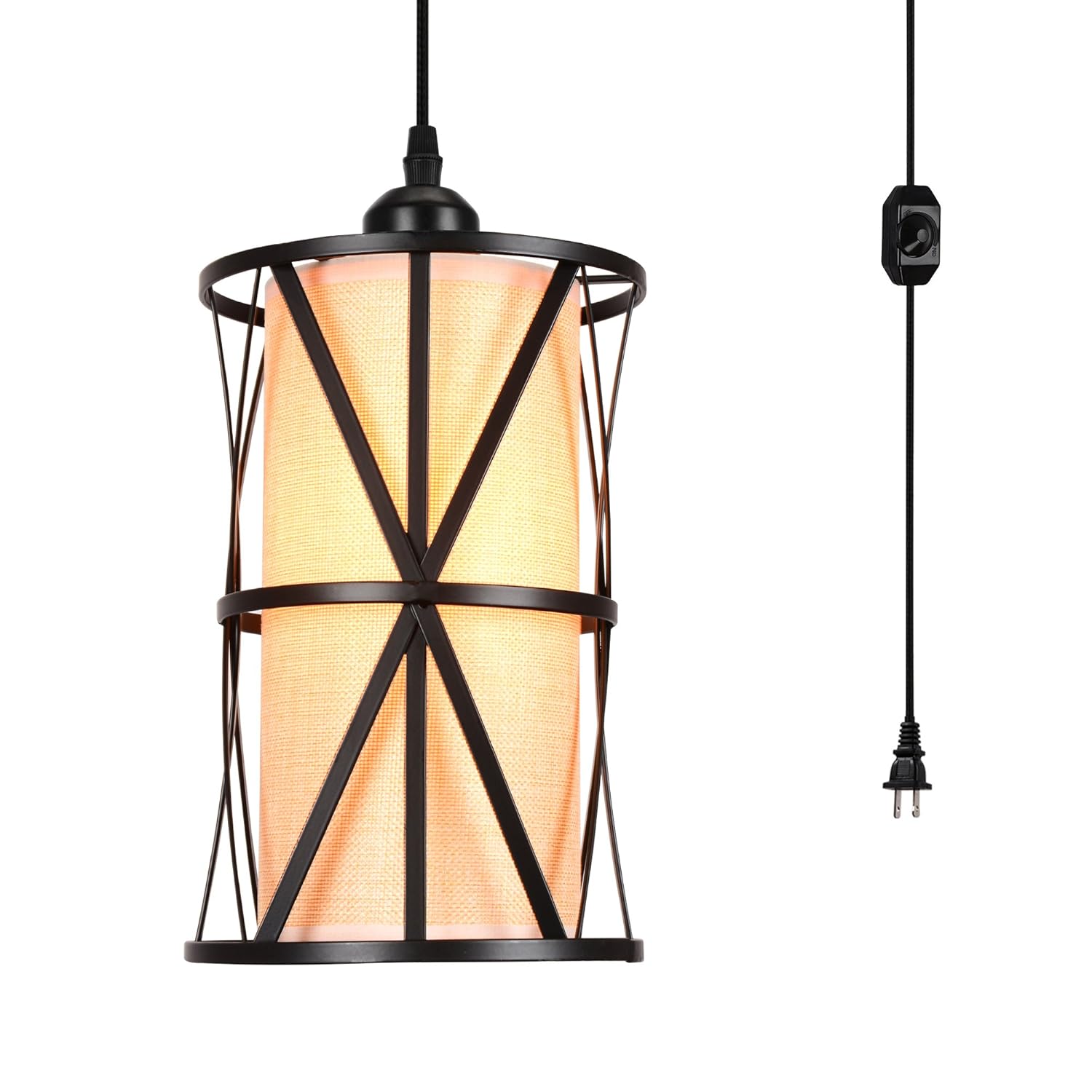 HMVPL Swag Lights with Plug in Cord and On/Off Dimmer Switch, New