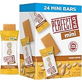 Perfect Bar Protein Bars, Mini Peanut Butter, Gluten-Free, 6g, 24 x .88 oz | Nothing artificial, gluten free mini bars with organic honey and superfoods, 120 calories per bar, great for post-workout
