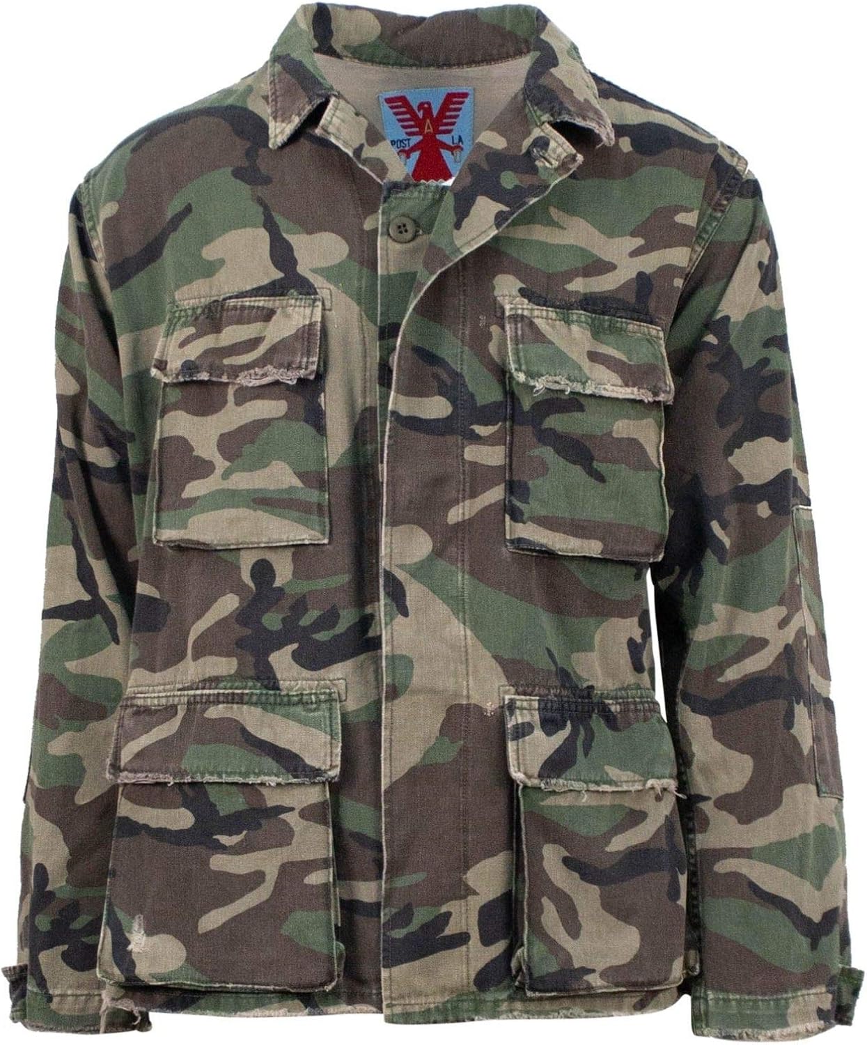 camo distressed jacket